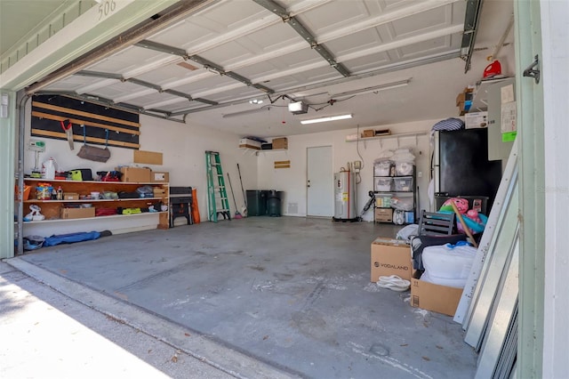 506 Summerwood Ct, Tarpon Springs, FL 34689 - garage with water heater and a garage door opener