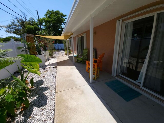 view of patio / terrace with a fenced backyard
