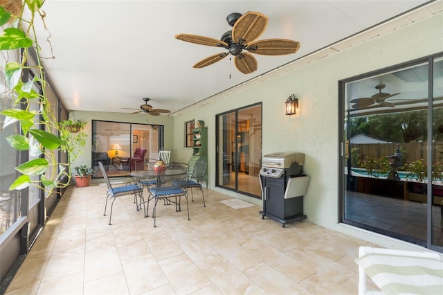 3714 Village Estates Pl, Tampa, FL 33618 - sunroom / solarium featuring outdoor dining area and ceiling fan