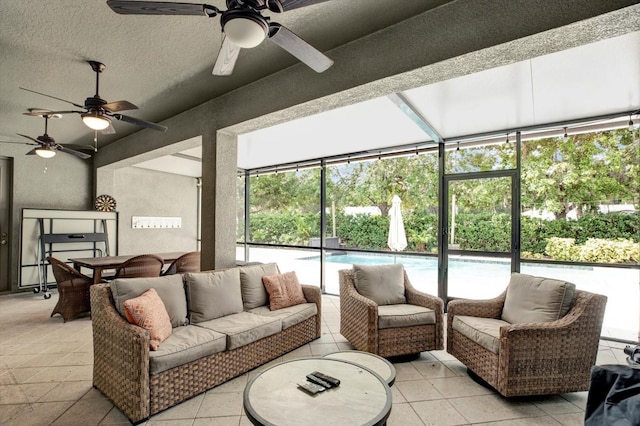 view of sunroom