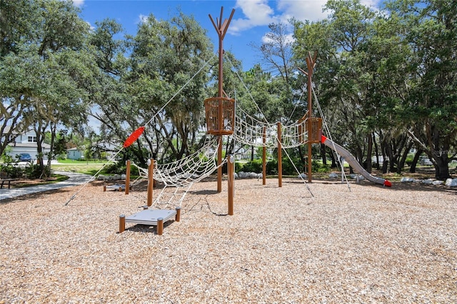 view of community jungle gym
