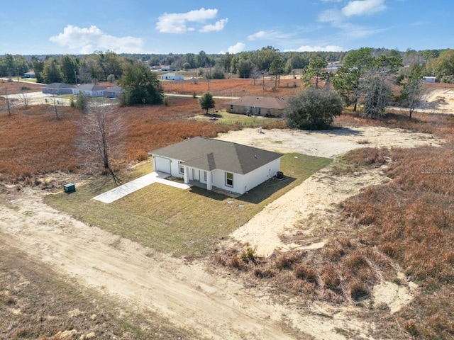 bird's eye view featuring a rural view