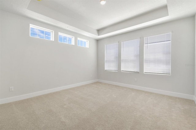 4717 W Mccoy St Unit 2, Tampa, FL 33616 - empty room with a tray ceiling, baseboards, and light colored carpet