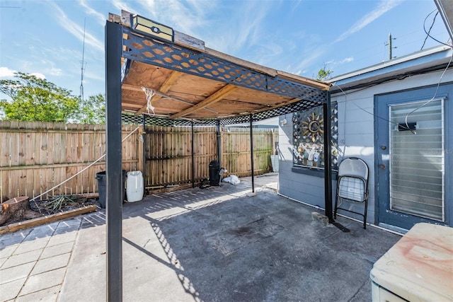 view of patio / terrace with a fenced backyard
