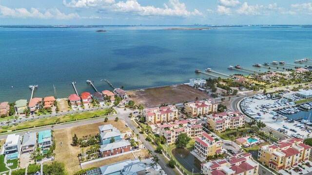 drone / aerial view of a nearby body of water