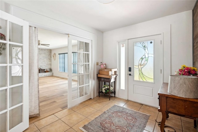 36601 Roberts Rd, Dade City, FL 33525 - tiled foyer entrance featuring french doors