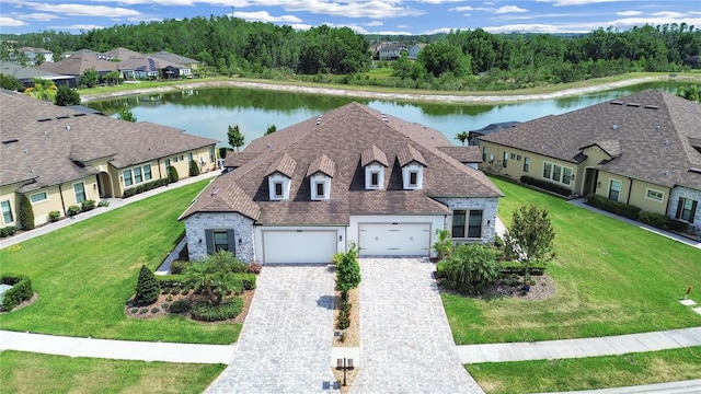 4300 Barletta Ct, Wesley Chapel, FL 33543 - aerial view of property and surrounding area with a nearby body of water