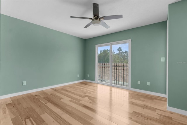 105 E Davis Blvd Unit A, Tampa, FL 33606 - spare room with baseboards, ceiling fan, and light wood finished floors