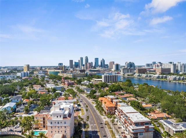 105 E Davis Blvd Unit A, Tampa, FL 33606 - drone / aerial view featuring a view of city and a water view