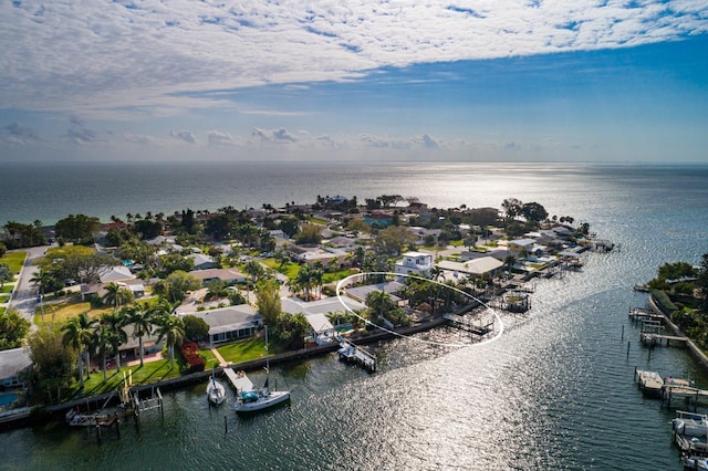 2487 W Bay Isle Dr SE, Saint Petersburg, FL 33705 - birds eye view of property with a residential view and a water view