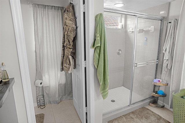 8712 Ashbury Dr, Hudson, FL 34667 - full bathroom with tile patterned flooring and a stall shower