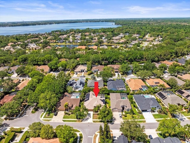5216 Kernwood Ct, Palm Harbor, FL 34685 - aerial perspective of suburban area featuring a nearby body of water