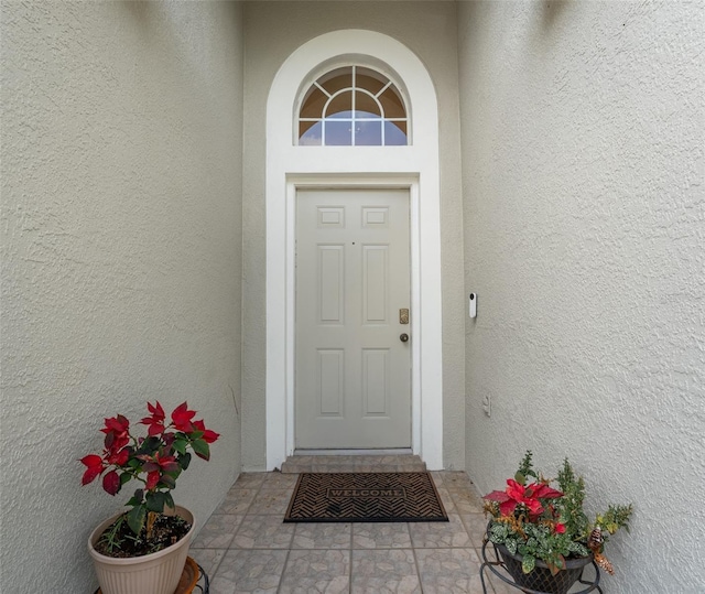 29542 Forest Glen Dr, Wesley Chapel, FL 33543 - doorway to property with stucco siding