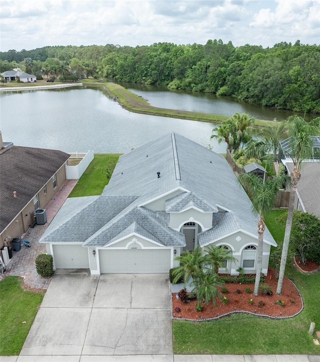 29542 Forest Glen Dr, Wesley Chapel, FL 33543 - aerial view featuring a water view