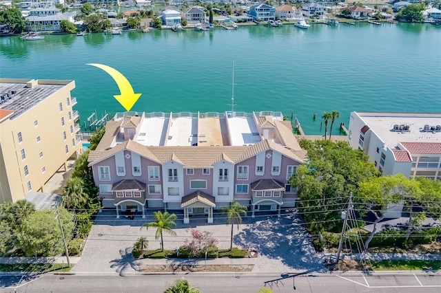620 Bayway Blvd Unit 1, Clearwater, FL 33767 - drone / aerial view featuring a water view