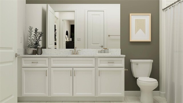 12058 Violet Jasper Dr, Parrish, FL 34219 - bathroom featuring baseboards, toilet, and vanity