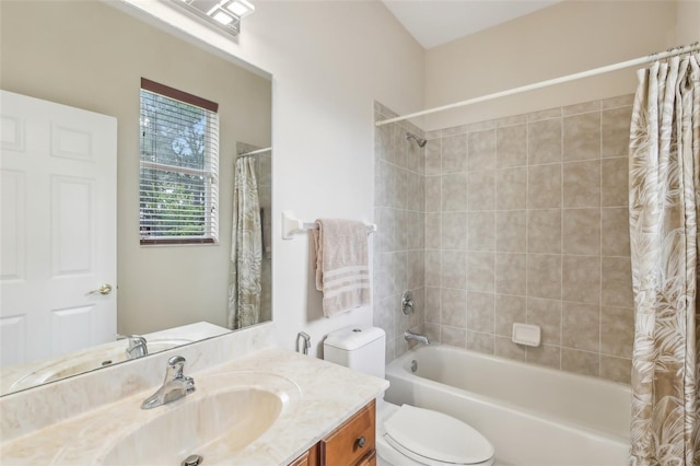 20254 Ravens End Dr, Tampa, FL 33647 - bathroom featuring vanity, toilet, and shower / tub combo