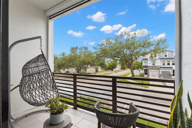 balcony with a residential view
