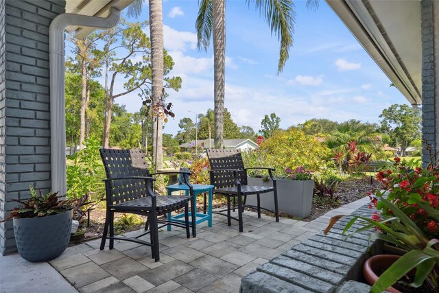 view of patio / terrace with mail area
