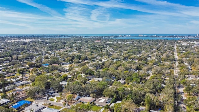 2042 Craft Ln, Sarasota, FL 34239 - bird's eye view featuring a water view and a residential view