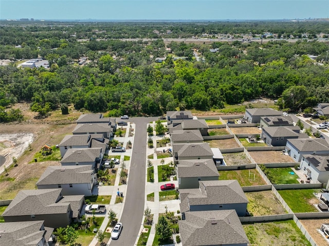 drone / aerial view with a residential view