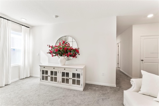 35780 Sunflower Hill Dr, Zephyrhills, FL 33541 - living area featuring baseboards and carpet