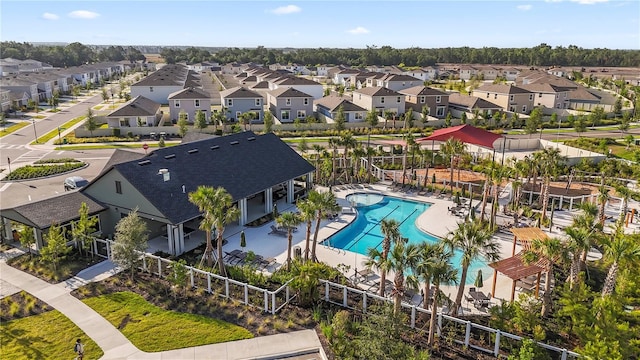35780 Sunflower Hill Dr, Zephyrhills, FL 33541 - bird's eye view featuring a residential view