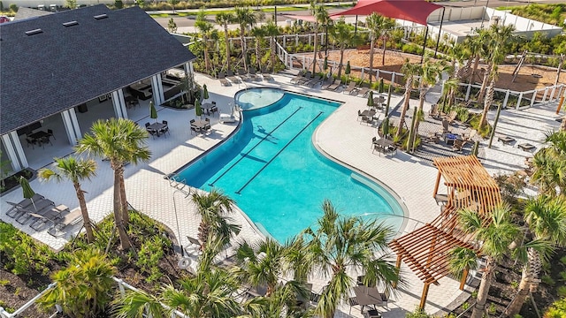 35780 Sunflower Hill Dr, Zephyrhills, FL 33541 - pool featuring a patio and fence