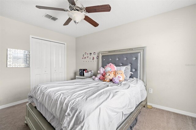 6708 Hazelnut Spice Dr, Ruskin, FL 33573 - bedroom with carpet floors, baseboards, and visible vents