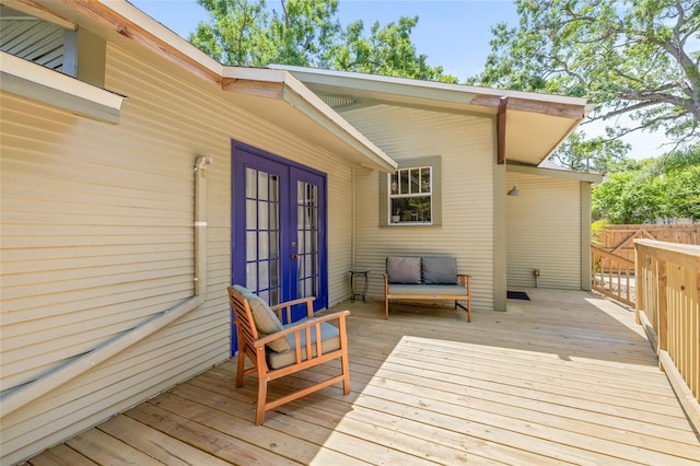906 E Broad St, Tampa, FL 33604 - wooden terrace featuring french doors