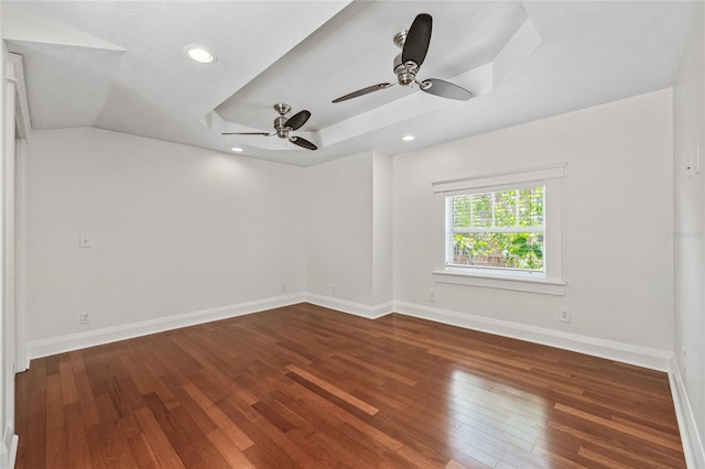 906 E Broad St, Tampa, FL 33604 - spare room featuring hardwood / wood-style floors, a ceiling fan, and recessed lighting