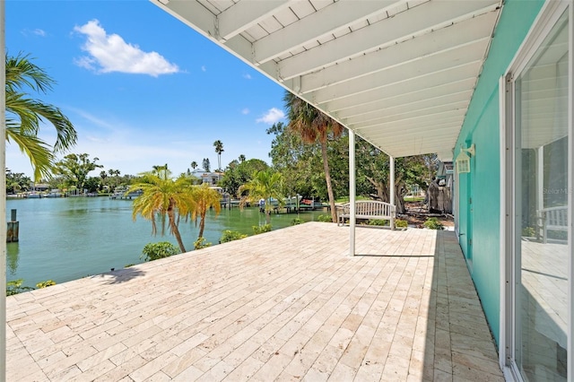 3021 Alton Dr, St Pete Beach, FL 33706 - view of patio / terrace with a water view