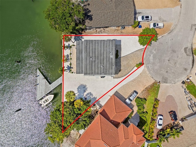 3021 Alton Dr, St Pete Beach, FL 33706 - aerial overview of property's location featuring property parcel outlined and a nearby body of water
