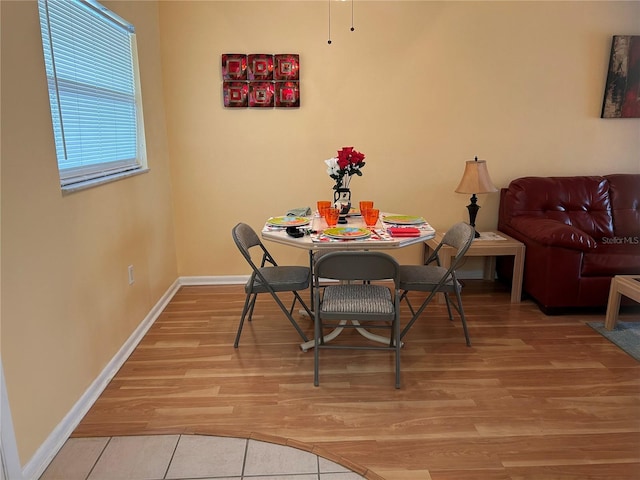 1301 S Hercules Ave Unit 19, Clearwater, FL 33764 - dining area featuring light wood-type flooring and baseboards