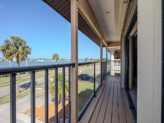 7085 Sunset Dr S Unit A, Saint Petersburg, FL 33707 - balcony featuring a water view
