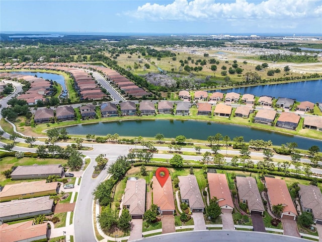 4610 Alexandria Ct, Palmetto, FL 34221 - birds eye view of property with a water view and a residential view
