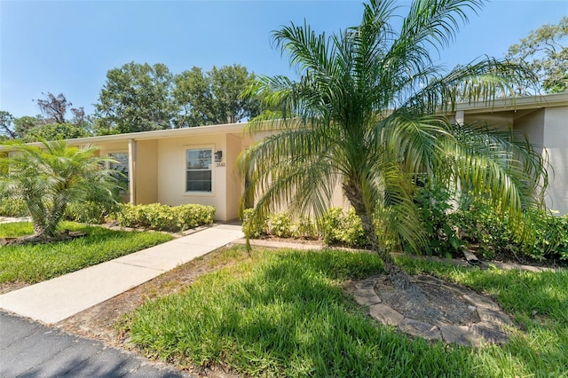 view of front of home with stucco siding