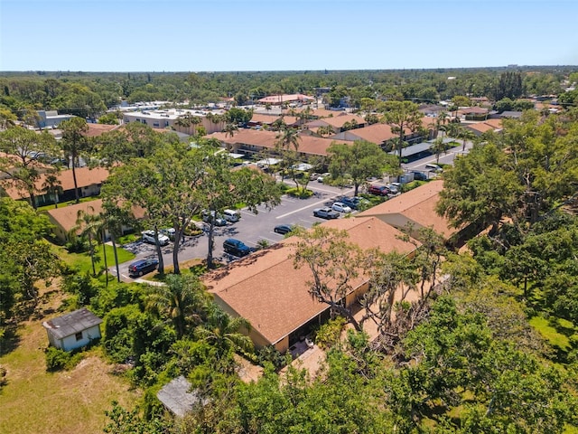 aerial view with a residential view