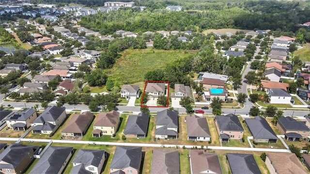 bird's eye view featuring a residential view