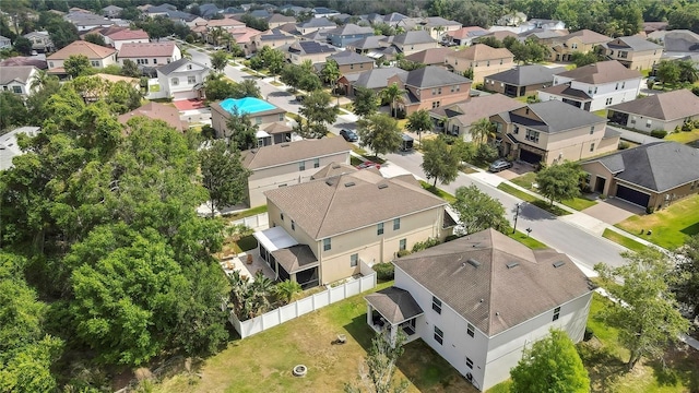 aerial view featuring a residential view