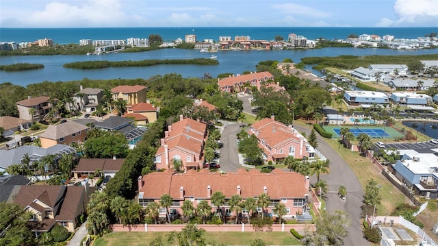 14506 Alejo Ct, Seminole, FL 33776 - aerial perspective of suburban area featuring a nearby body of water