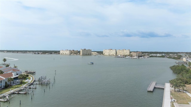 14506 Alejo Ct, Seminole, FL 33776 - water view featuring a dock