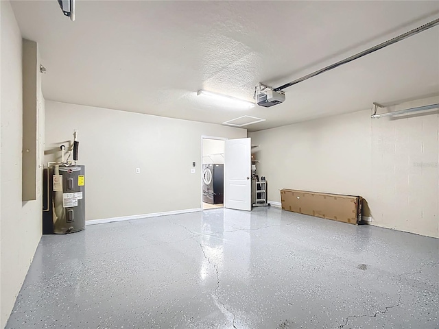 1639 Saddlehorn Dr, Lakeland, FL 33810 - garage with a garage door opener and water heater