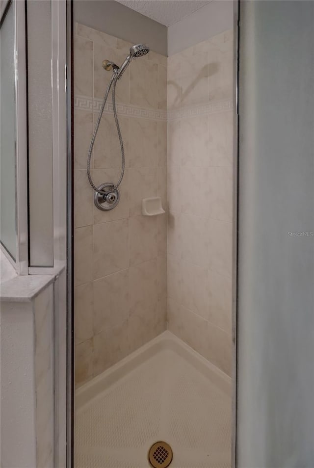 bathroom featuring a stall shower