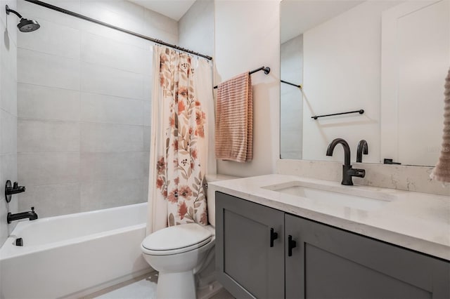 6904 S Macdill Ave Unit 1, Tampa, FL 33611 - bathroom featuring toilet, shower / tub combo, and vanity