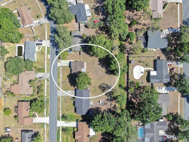 bird's eye view with a residential view