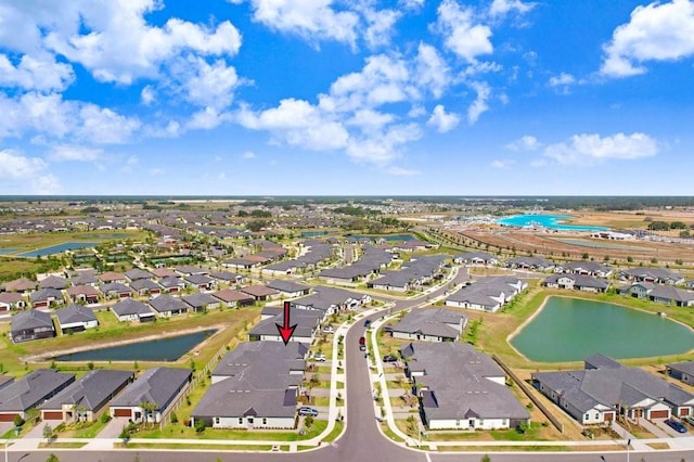 10998 Gable Dig Loop, San Antonio, FL 33576 - drone / aerial view featuring a water view and a residential view