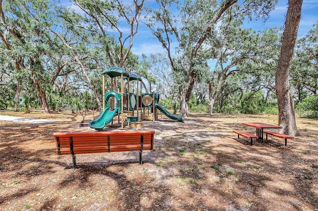 view of community jungle gym