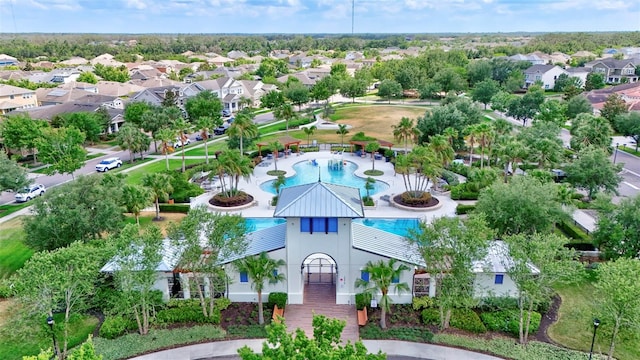 aerial view featuring a residential view