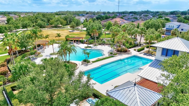 birds eye view of property featuring a residential view